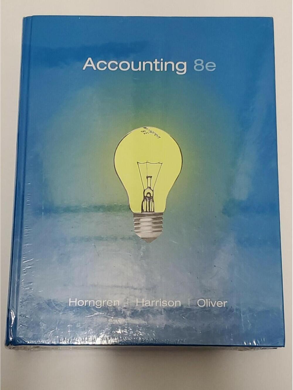 Accounting 8e Textbook by Pearson Prentice Hall Hardcover Sealed Horngren Oliver